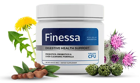 Flat belly and digestive wellness supported by Finessa daily supplement