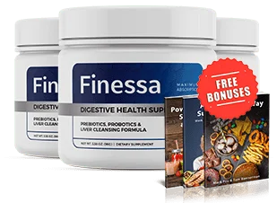 Natural digestive support with probiotics, turmeric, and milk thistle in Finessa
